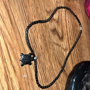 Cute titanium turtle love necklace